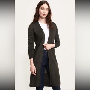 Dynamite Long Olive Green Cardigan